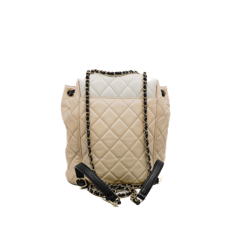 small backpack in calfskin beige/black/white ghw seri 29