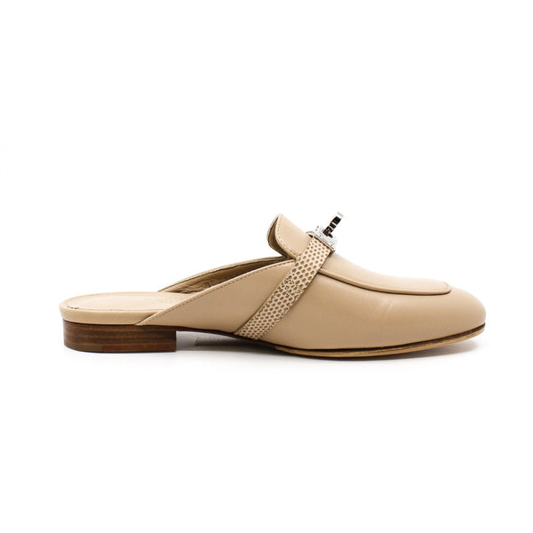 mule femme oz beige with lizerd #35 - L'UXE LINK