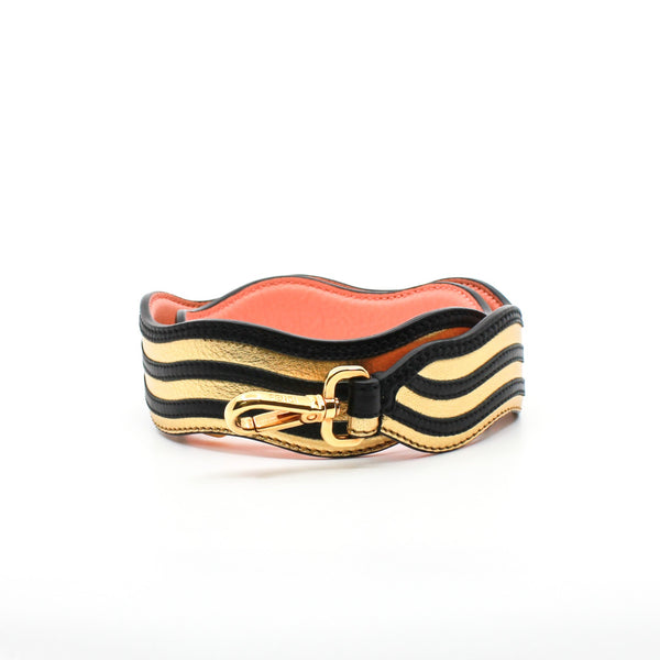line strap in gold mix black ghw - L'UXE LINK