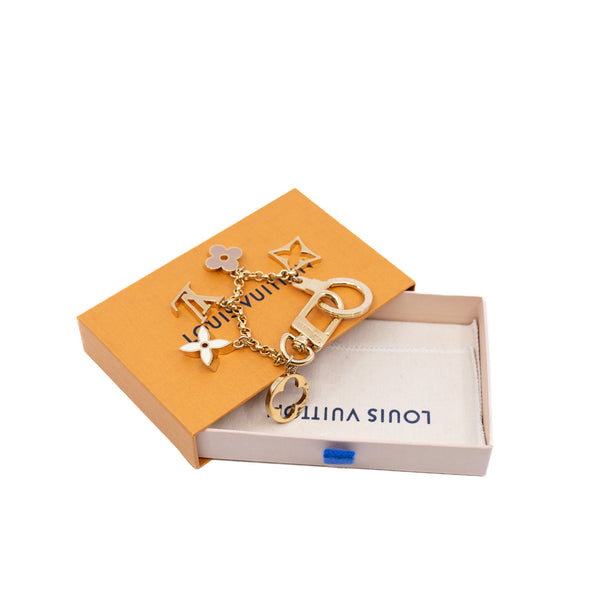 bag charm chain ghw monogram white pink - L'UXE LINK