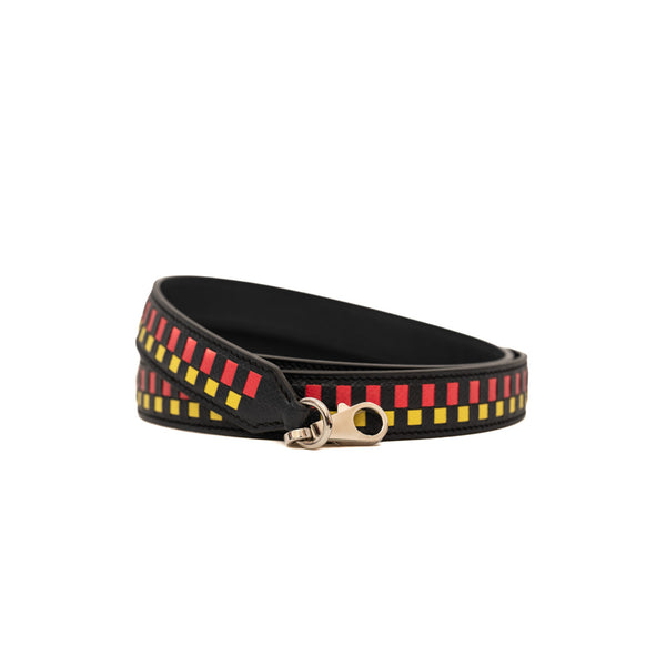 strap in epsom navy/yellow/rose phw - L'UXE LINK