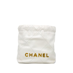 small 22 in leather white ghw#J4X11xxx - L'UXE LINK