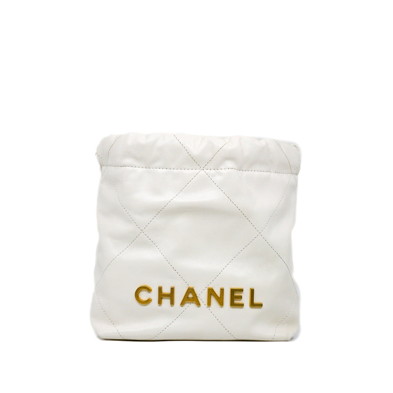 small 22 in leather white ghw#J4X11xxx - L'UXE LINK