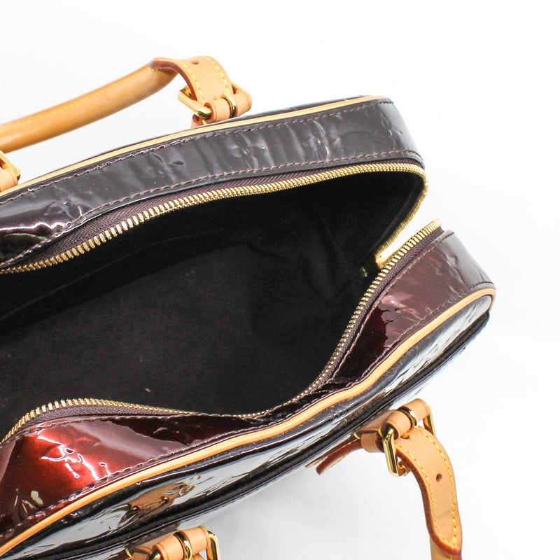 Summit Drive Handbag Monogram Vernis Patent Red GHW - L'UXE LINK