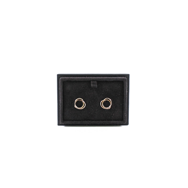 oreilles vertige coeur 18k rg earring heart - L'UXE LINK