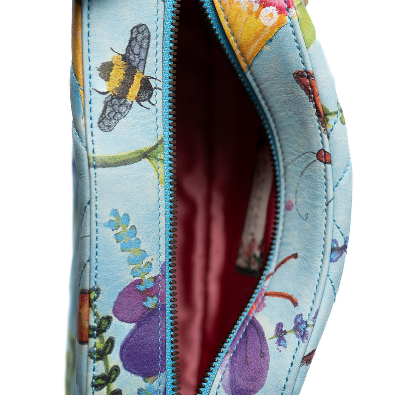 marmont zippy around cross body bag in blue - L'UXE LINK