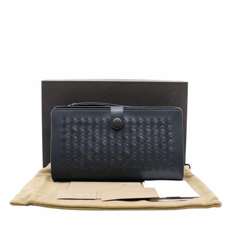 men clutch bag navy phw - L'UXE LINK