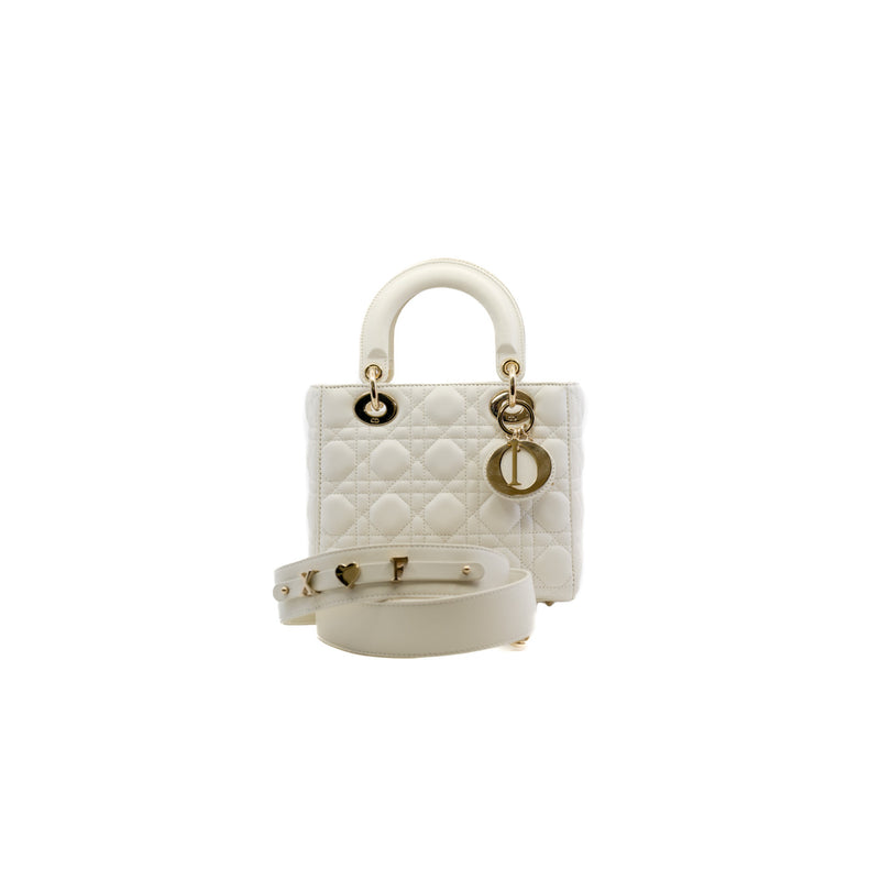 lady meidum in lambskin white light ghw