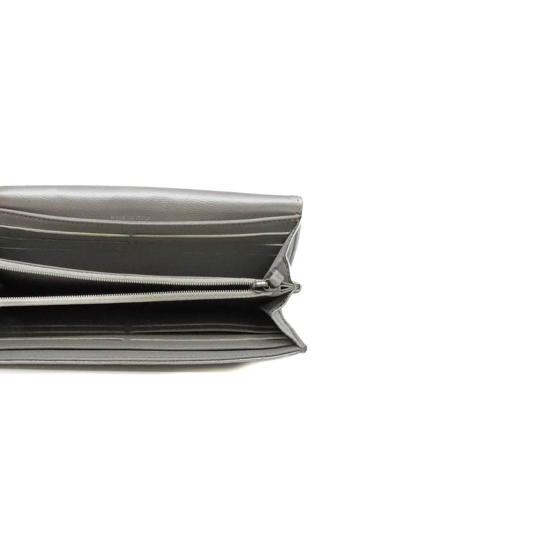 leboy long flap wallet in chavron silver ruthenium hw seri22