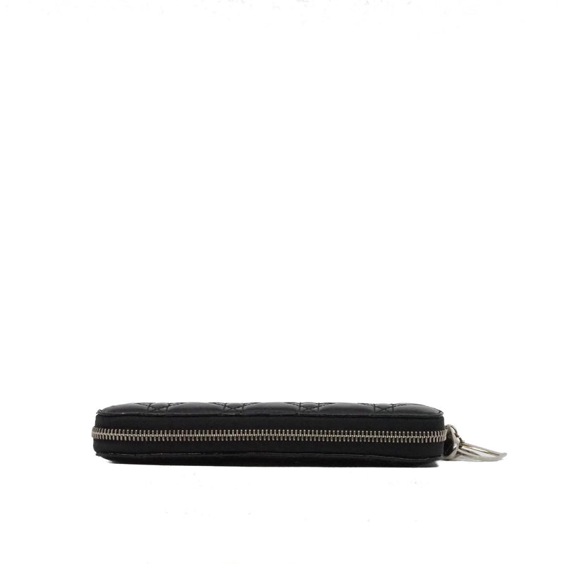 lady long zip wallet in patent black phw #2010 - L'UXE LINK