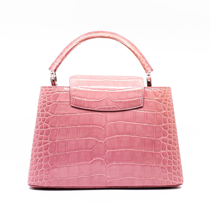 capucines pm crocodile pink - L'UXE LINK