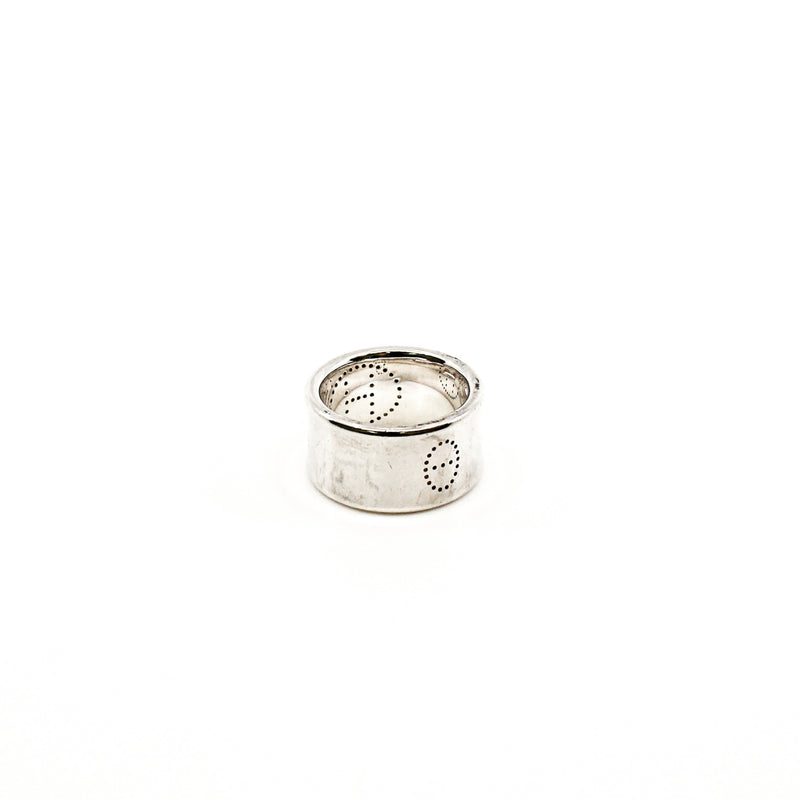 wide silver H ring #50 - L'UXE LINK