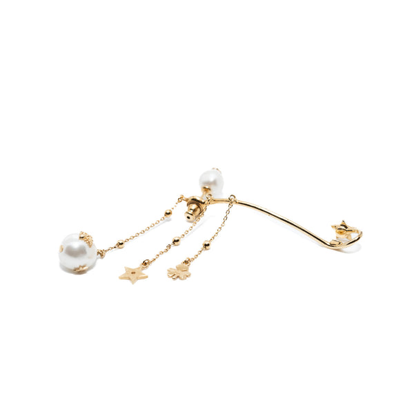 cd star pearl earring in ghw - L'UXE LINK