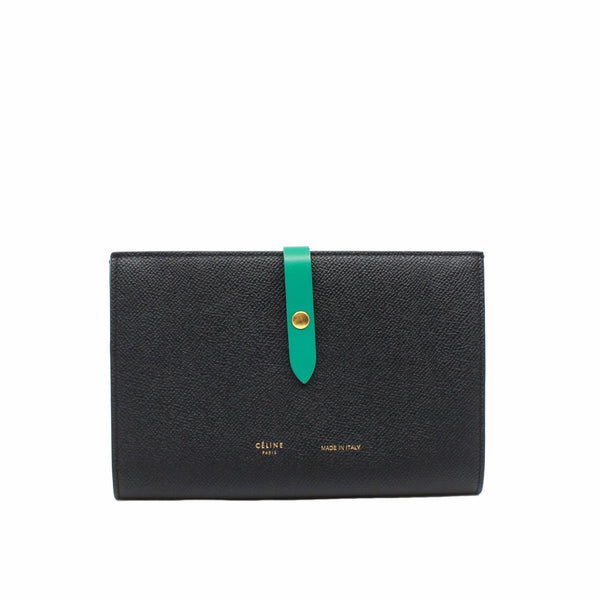 wallet large black mix green ghw - L'UXE LINK