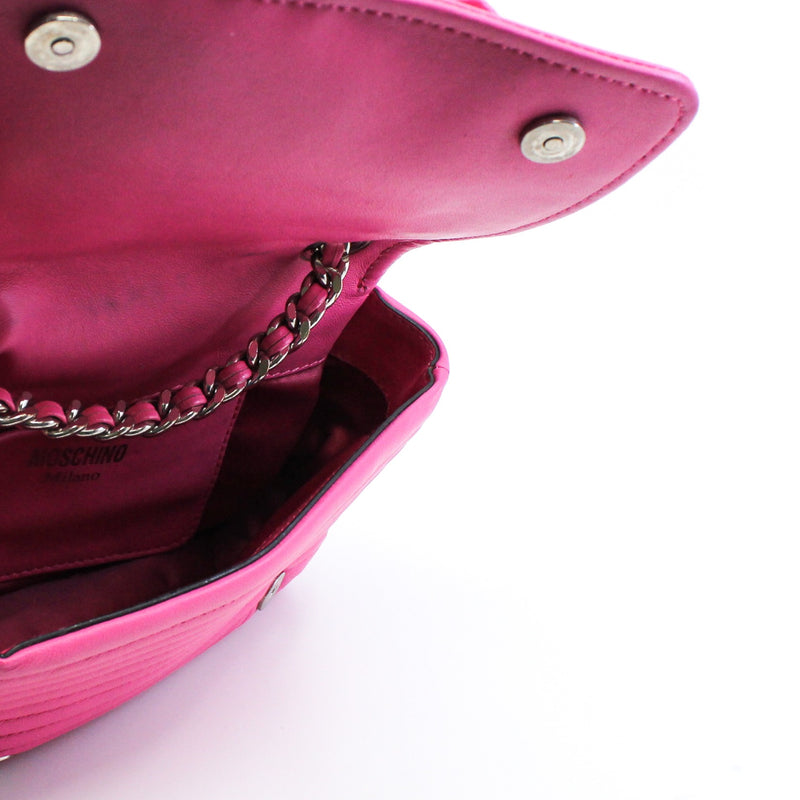 moschino chain bag in pink - L'UXE LINK
