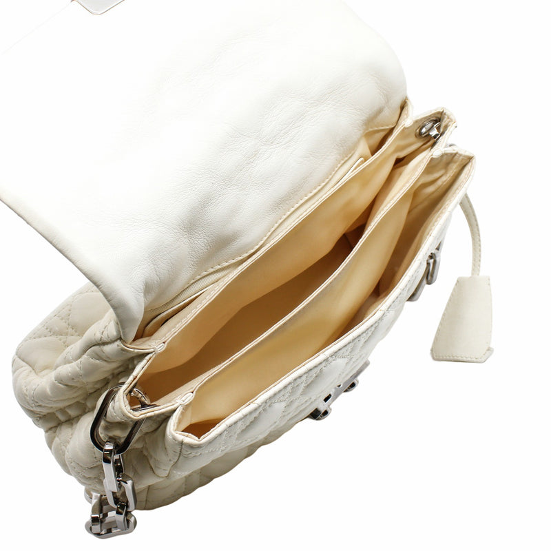shoulder bag lambskin white  phw - L'UXE LINK