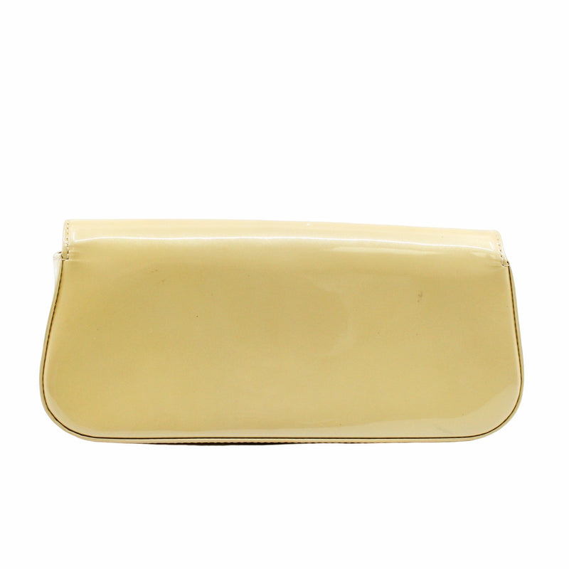 Sobe Grive Ivory Vernis Leather Clutch Bag