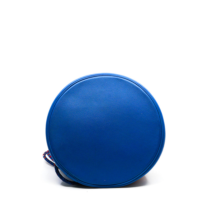 backpack bucket fabric blue pink Q STAMP - L'UXE LINK