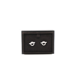 finesse Q 18k wg diamonds earring - L'UXE LINK