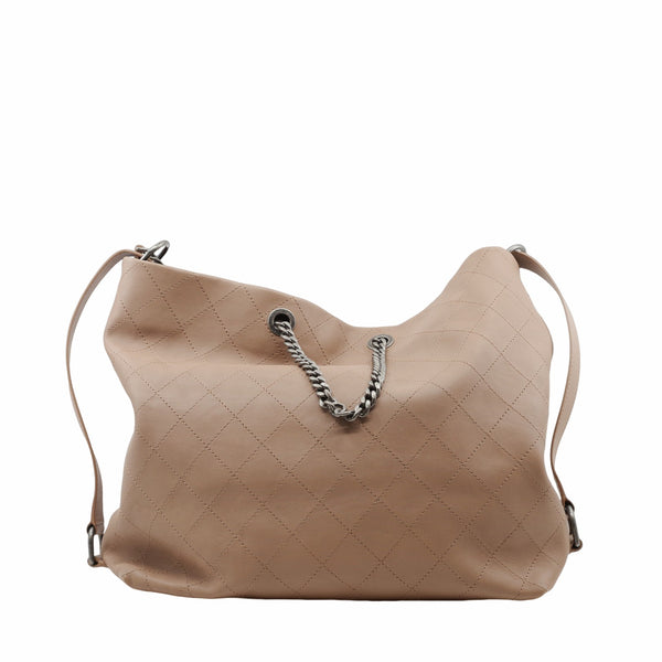 tote beige grey leather  Serial  24 - L'UXE LINK