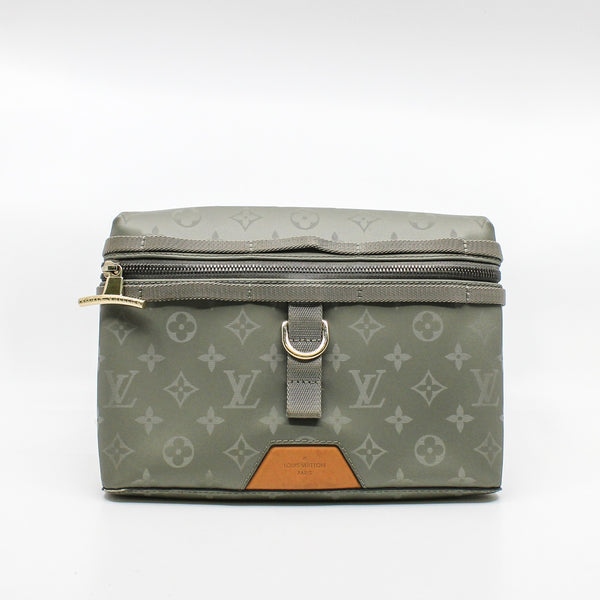 belt bag Canvas light green phw