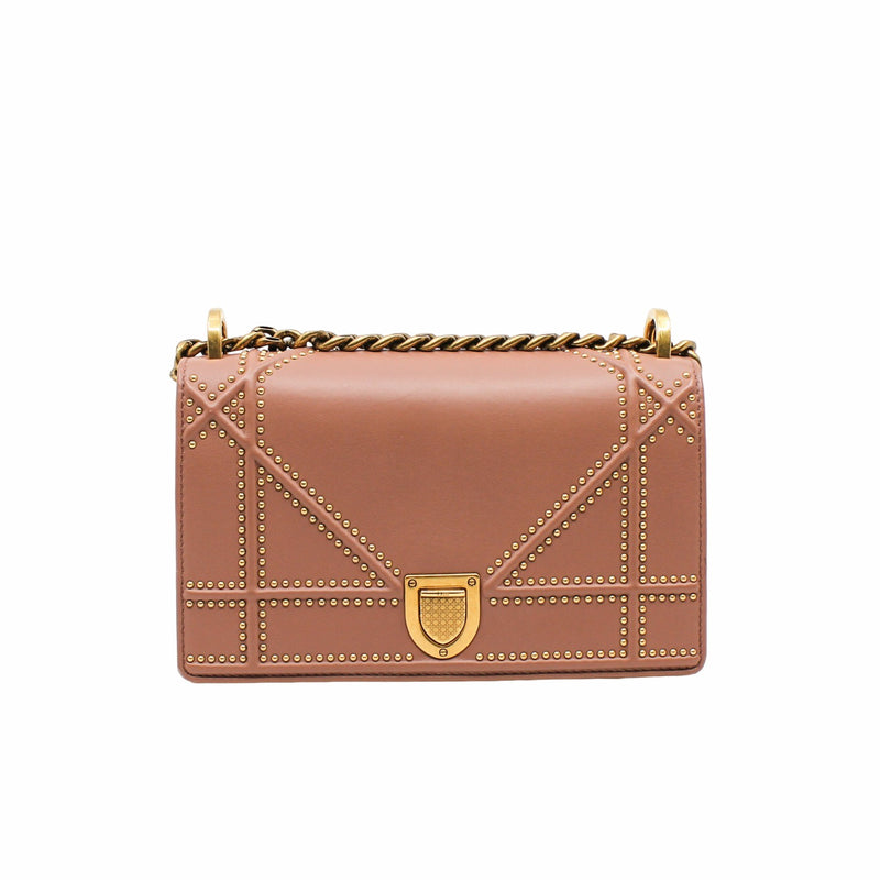 ama small leather beige pink ghw