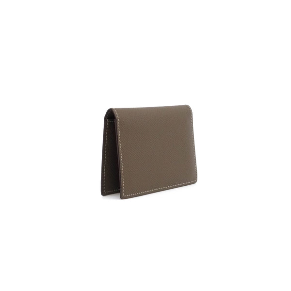MC² Euclide card holder in epsom etoupe D stamp
