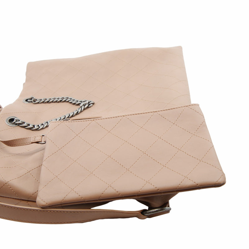 tote beige grey leather  Serial  24 - L'UXE LINK