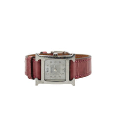 h hour pm with diamonds inside face crocodile strap - L'UXE LINK