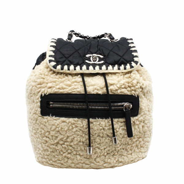 backpack black with fur  phw seri 26 - L'UXE LINK