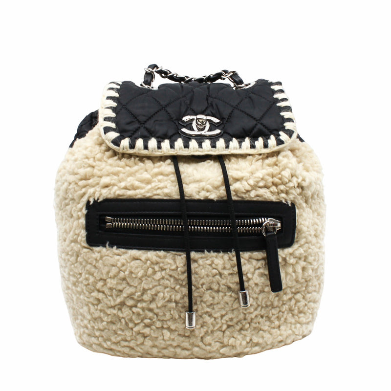 backpack black with fur  phw seri 26 - L'UXE LINK