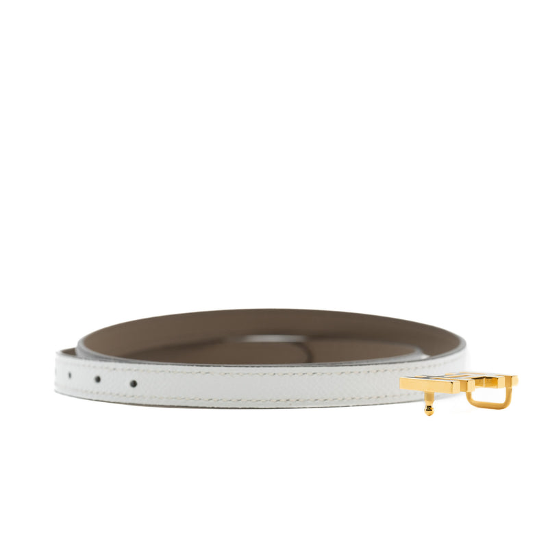 lady belt white with etoupe size 75 - L'UXE LINK