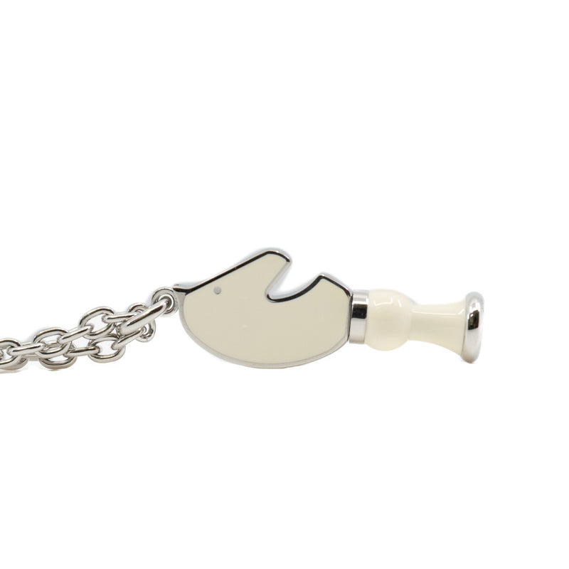 collier cavia lier rodeo head necklace in white in phw - L'UXE LINK