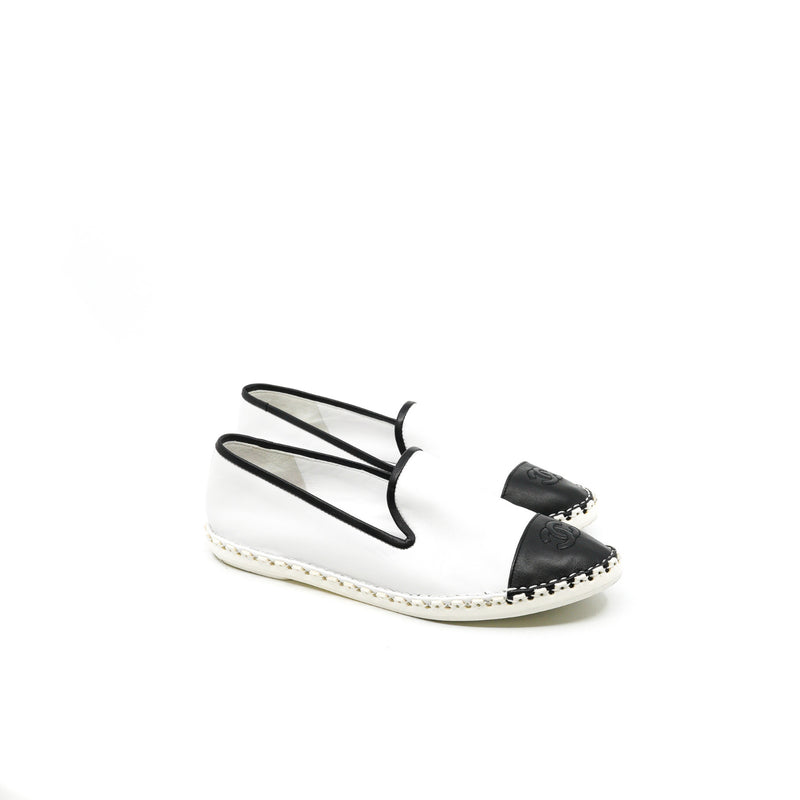 espadrille in leather white/black 37.5 - L'UXE LINK