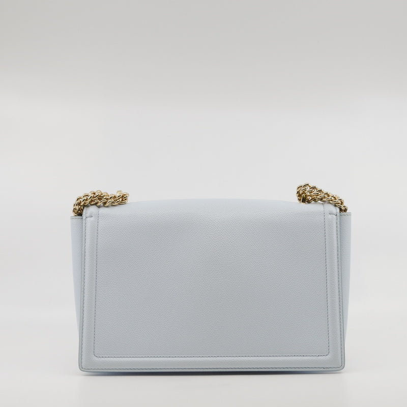 Vala  chain bag leather Light blue ghw