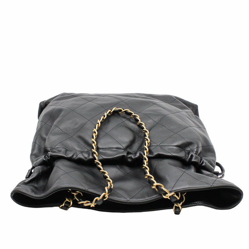 tote bag calfskin black ghw - L'UXE LINK