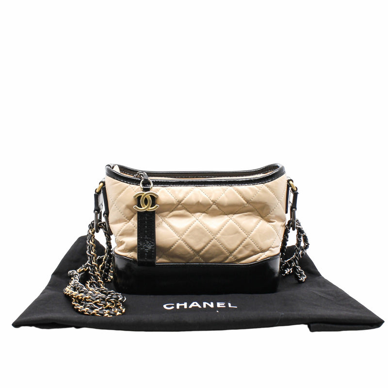 gabrielle mediium beige black ghw seri 25 - L'UXE LINK