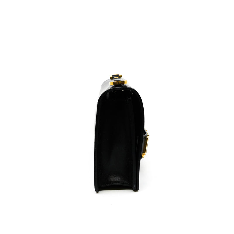 medium j'a dior chain bag in leather black ghw - L'UXE LINK