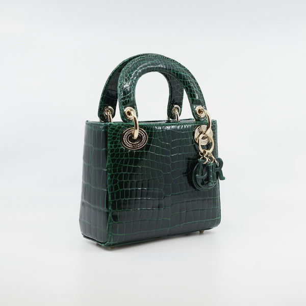 mini lady aligator green phw with crystal