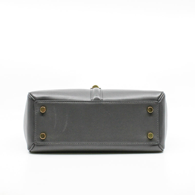 16 Top Handle Bag Small calfskin Grey GHW - L'UXE LINK