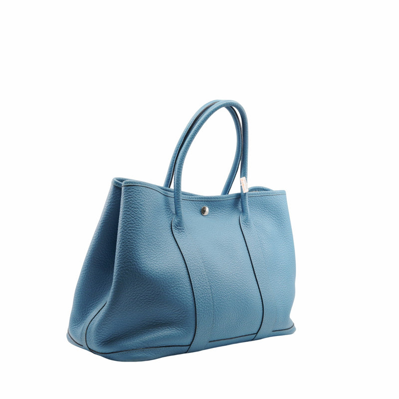 garden party  36cm leather blue