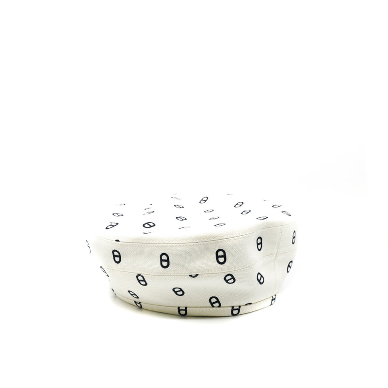 honore saint beret hat in cotton white #58