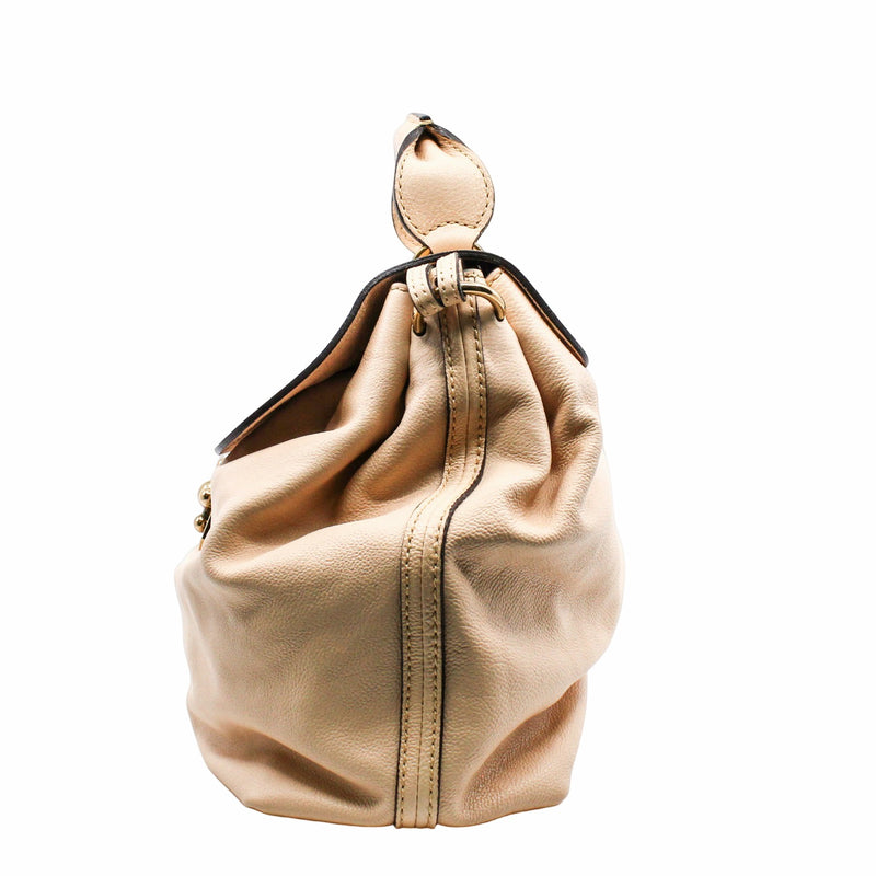 Elsie Leather Satchel  Pink GHW - L'UXE LINK