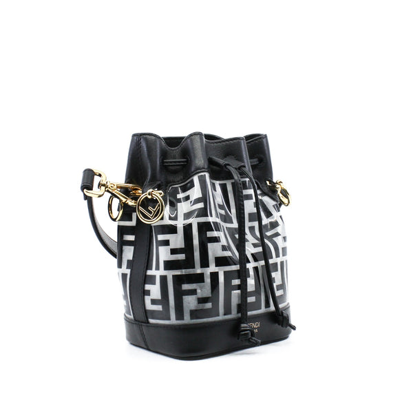 MON TRESOR MINI BUCKET BAG PVC  BLACK GHW