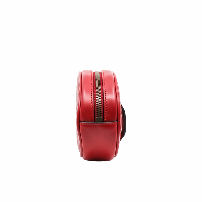 belt bag leather red  ghw