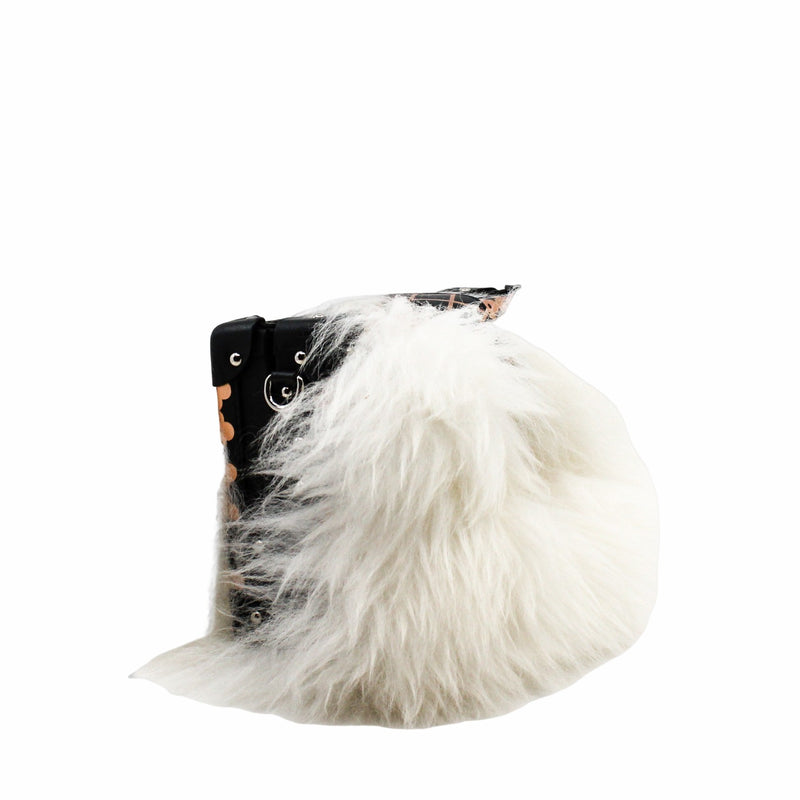 petite malle white fur phw - L'UXE LINK