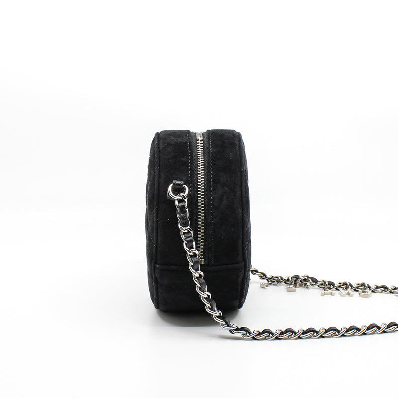 round bag black suede crystal star phw seri 29
