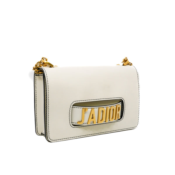 j'a shoulder bag in leather white ghw 2017 - L'UXE LINK