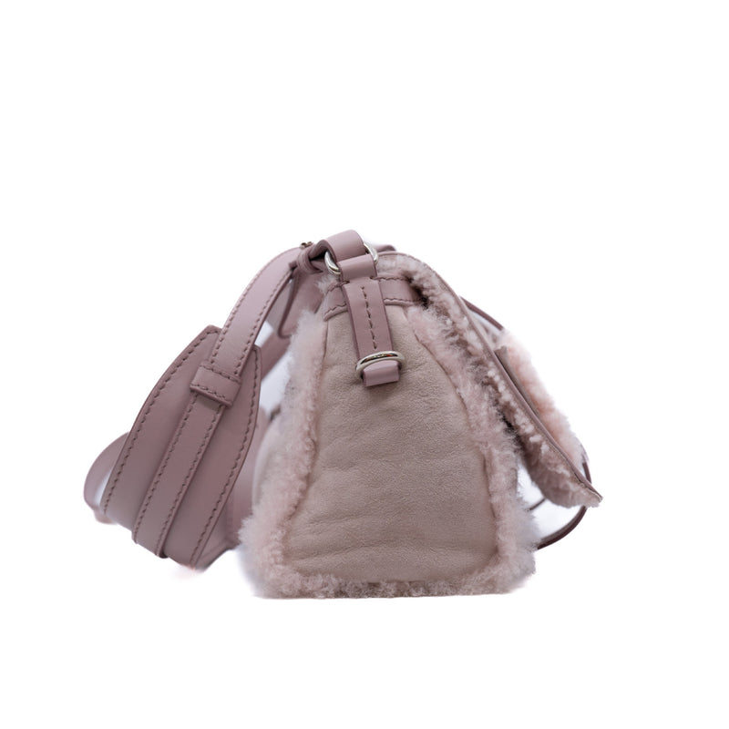 flap bag in fur pink phw - L'UXE LINK