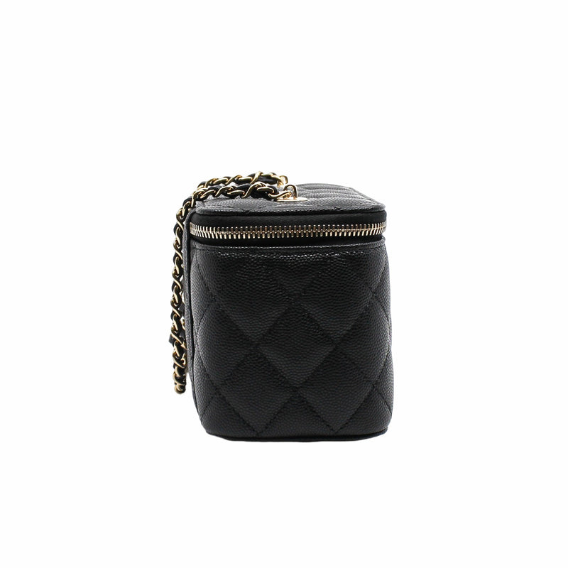 vanity case black ghw caviar medium with mirror